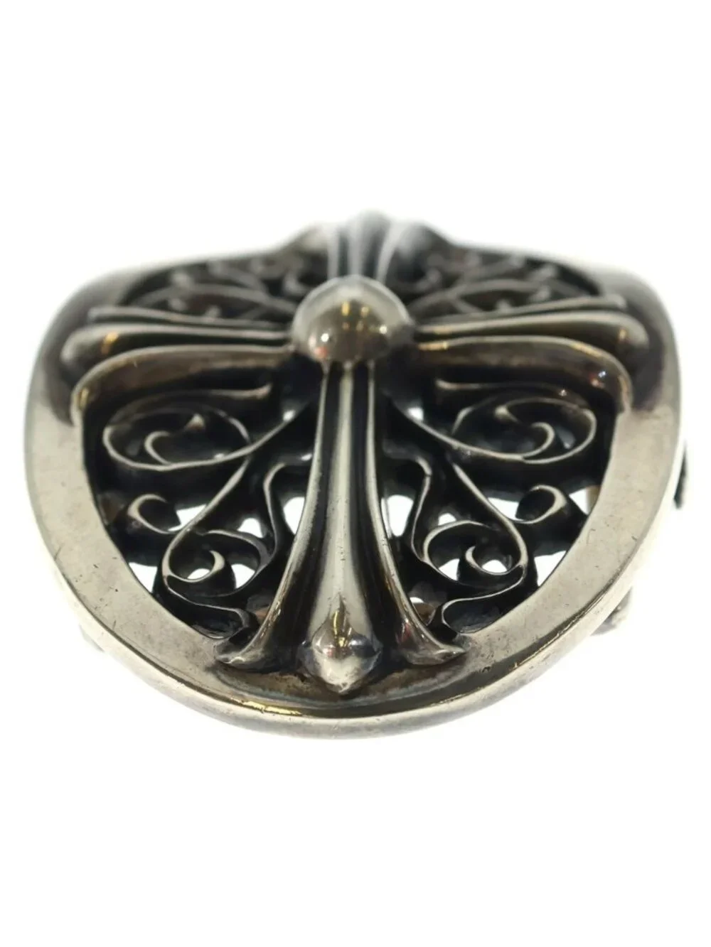 Chrome Hearts Oval Cross 1.5 Classic Buckle Silver Belt